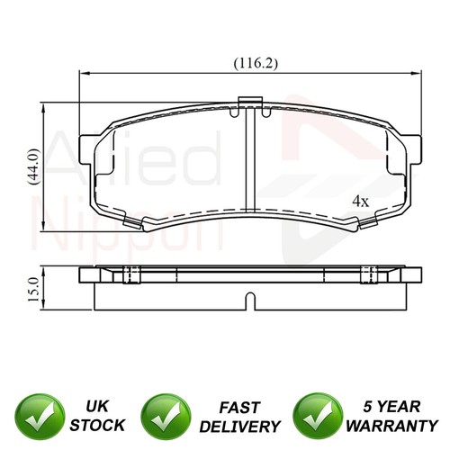 Brake pads set - brake, sjr