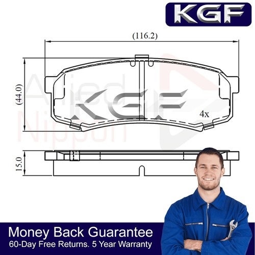 Kgf rear brake - pads, fits