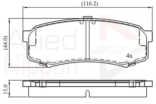 Brake pad set for disc - pad,