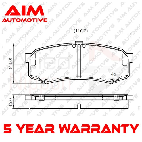 Brake pads set - aim, fits