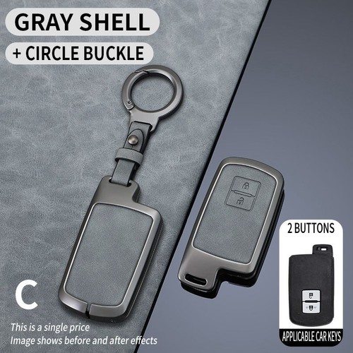 Leather key fob cover case - key,