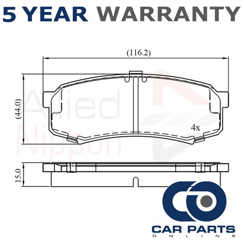 Brake pads set rear cpo - set,