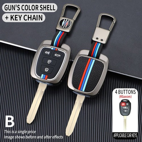 Button metal car key fob - 2, 3